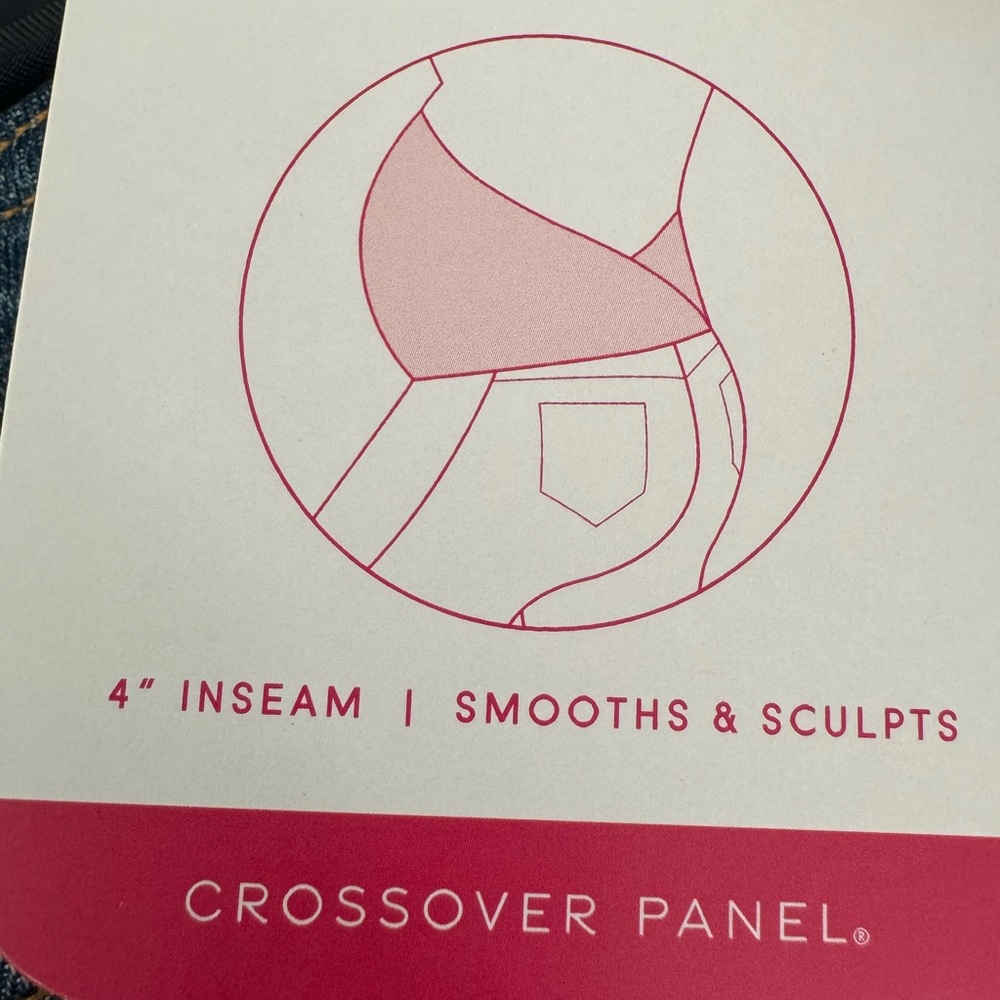 ISABEL MATERNITY 4” JEAN SHORTS with Crossover Panel Target Shorts - Picture 4 of 8